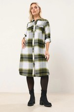 Yours Curve Women's Plus Size Longline Check Shirt