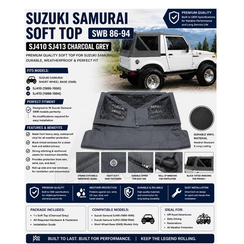 Suzuki samurai soft top swb - suzuki,