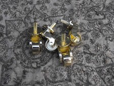 Vintage New Solid Brass Castor Wheels X 4.