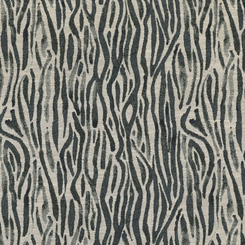 Blue zebra upholstery fabric - zebra,