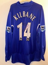 match worn football shirt with autograph Everton 2006