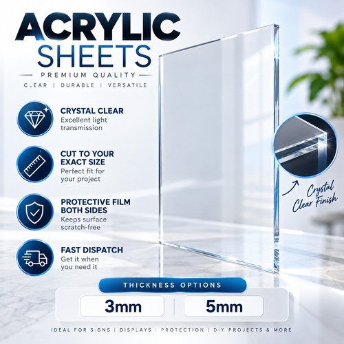 Clear perspex acrylic - clear,
