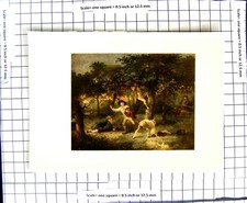 Old Antique Print C1907 Colour Plate Morland Boys Robbing Orchard Trees 20th