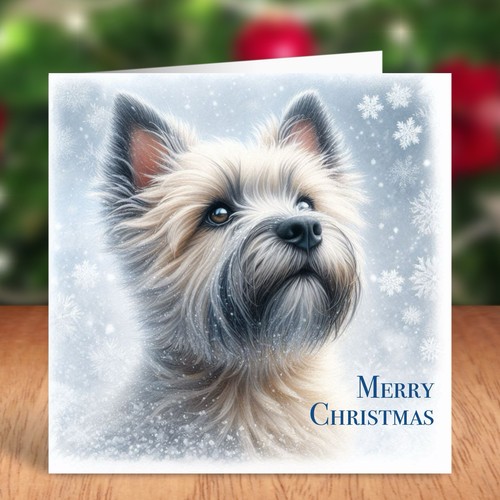 Cairn terrier dog christmas - cairn,
