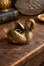 Vintage Brass Swan Trinket