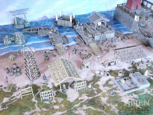 28mm samurai fishing village - samurai,