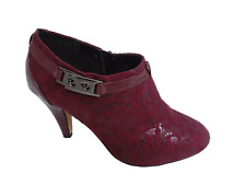 LOTUS JACARANDA BURGUNDY LADIES SHOE BOOTS FLOWER PATTERN WOMENS UK 6 -EUR 39