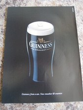 GUINNESS DRAUGHT FROM A CAN SMOOTHER CREAMIER 2004 ADVERT A4 FILE 25