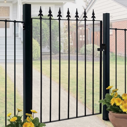 Metal garden side gate - garden, fence