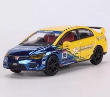 DCT 1/64 Scale Honda Civic TYPE R FD2 Spoon Electroplated Diecast Car Model 
