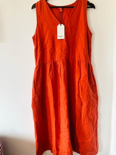 Seasalt orange linen look - linen,