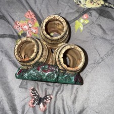 Panoramic Fish Tank With Pet Bank Feeder Filter Some Decoration 12" x 9" x 7"