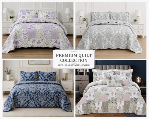 3pcs patchwork quilt bedspread - quilt,