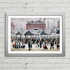 LS Lowry Market Scene Northern