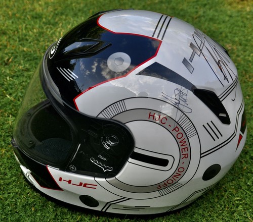 Crash helmet signed casey - crash,