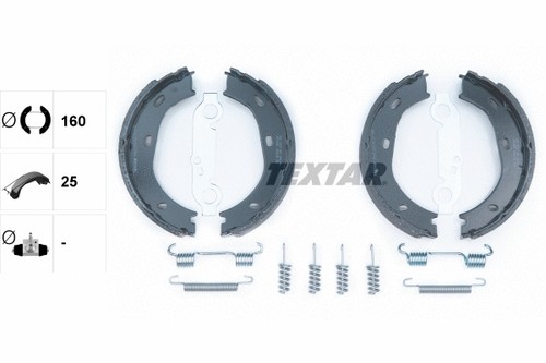 Rear brake shoe set parking - set,