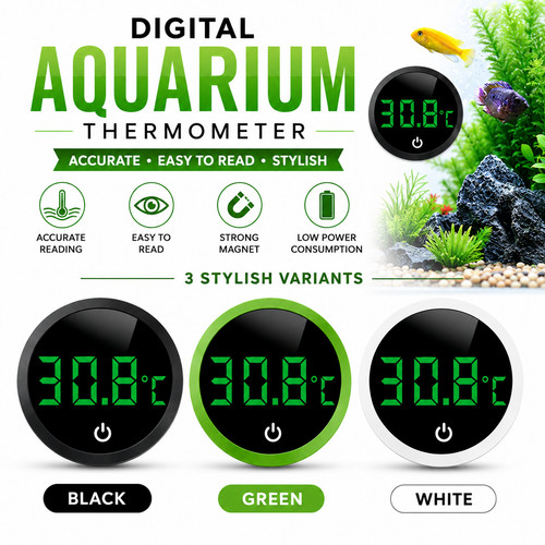 Digital aquarium thermometer - aquarium,