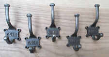 CAST IRON VINTAGE OLD STYLE COAT HOOKS SCHOOL COAT HOOKS RACK BOARD 