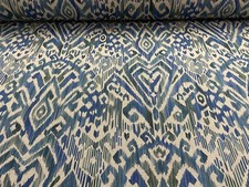 Zen ikat linen blue - ikat, green