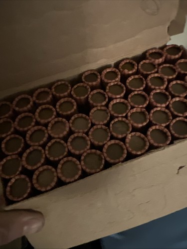 Wheat penny rolls coins - penny,