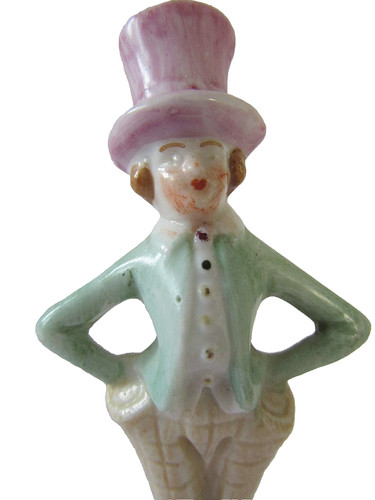 Antique porcelain pin - antique,