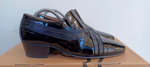 Pavers black patent - black, leather