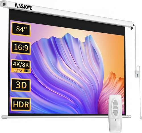 Wasjoye motorized projector - wasjoye, 84"motorized