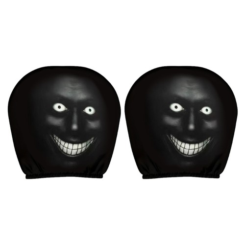 Pair clumsy face car headrest - car,