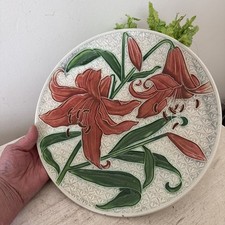 Antique majolica wall plate