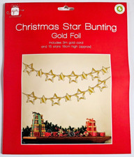 Gold Star Hanging Bunting 3m