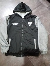 Lamborghini Motiahpehfs. Abtomobili Lanbobgrine. Hooded black & grey jacket 