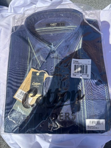 Cotton traders blue shirt size