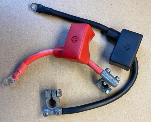 Red and black battery cables - red,