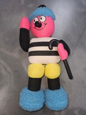 Bertie Bassett liquorice allsorts mascot Soft Toy 13" approx Black White Yellow