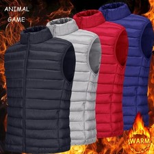 Mens Winter Body Warmer Gillet Waistcoat Padded Quilted Sleeveless Coat Tank Top