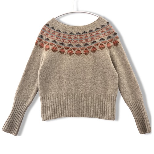 Toast wool fair isle jumper - toast,