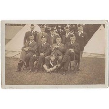 WICK Caithness, Boys Brigade Officers in Camp RP Postcard c1930, Unused
