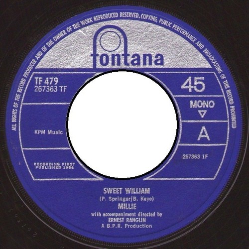 Vinyl inch single millie - single,,