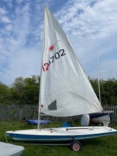Laser dinghy, launch trolly