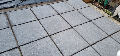 Textured charcoal paving slab - textured,