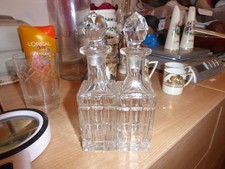 Collectors Oil and vinegar glass bottles vintage