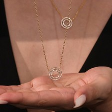 Round Zirconium Circle Pendant