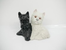 Black & White Ceramic Whisky Decanter - Numbered - Scottie Dogs