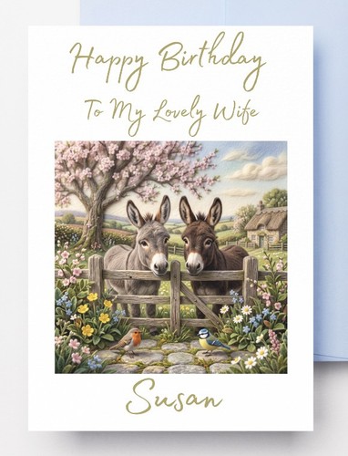 Personalised donkey birthday - donkey,