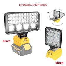 LED Work Light for Dewalt 20V XR Battery 6500K Cordless Flashlight Dual USB