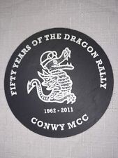 2011 DRAGON RALLY SLATE COASTER ENGRAVED WELSH ALE BEVERAGE DRINK MAT badge