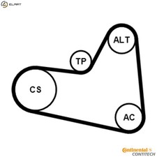 VRIBBED BELT SET 6PK976K1 FOR