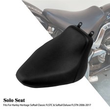 Black Driver Solo Seat For Harley Heritage Softail FLSTC Deluxe FLSTN 2006-2017