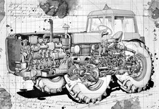Line tech drawing dutra d4k - drawing,