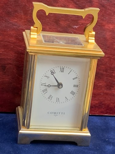 Carriage clock marked - clock, comitti